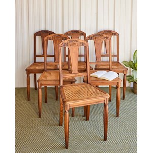 Lot de 6 chaises art déco années 30 n°1131