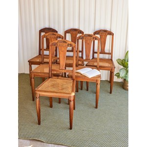 Lot de 6 chaises art déco années 30 n°1131