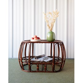 Léonie, la table basse en rotin n°874