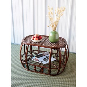 Léonie, la table basse en rotin n°874