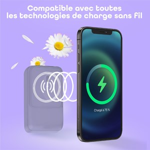 T'nb - batterie externe agsafe 5000 mah - modèle flower