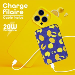 T'nb - batterie externe agsafe 5000 mah - modèle lemon