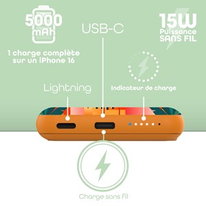 T'nb - batterie externe agsafe 5000 mah - modèle marrakech