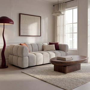 Canapé en tissu beige