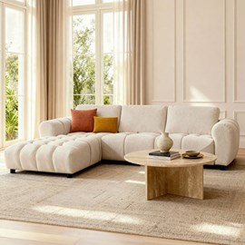 Canapé angle gauche beige