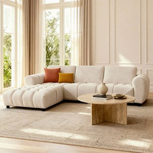 Canapé angle gauche beige