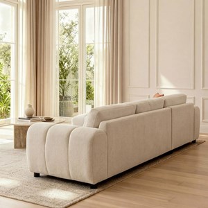 Canapé angle gauche beige