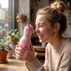 Gourde isotherme bestie flamant rose (460 ml)