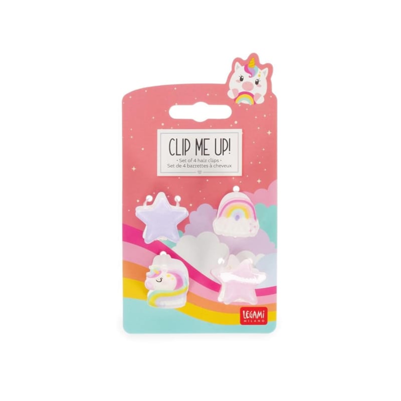 Clip me up! - set de 4 mini barrettes à cheveux - unicorn