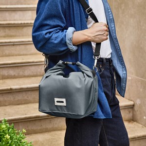 Large lunch bag isotherme- gris-10l-étanche-eco-responsible