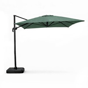 Cesare parasol rectangulaire 3x4m déporté rotatif vert en aluminium