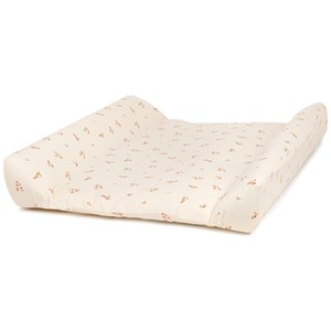 Housse de matelas à langer en nid d'abeille de coton bio yellow lily