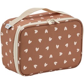 Lunch bag isotherme cœurs beige