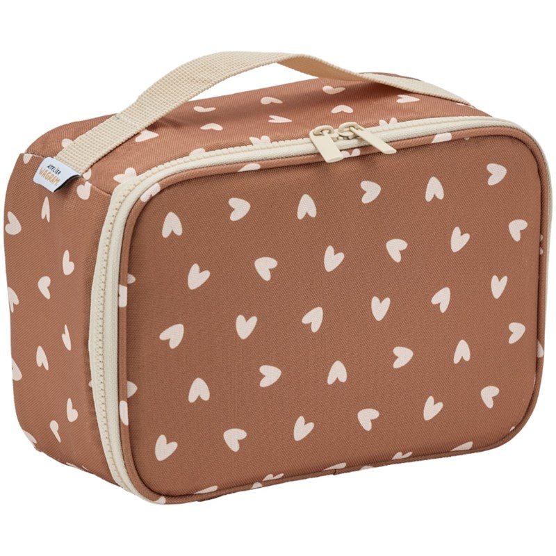 Lunch bag isotherme cœurs beige