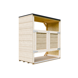 Abri de jardin pour poubelles, cache poubelle extérieur 2x240l beige