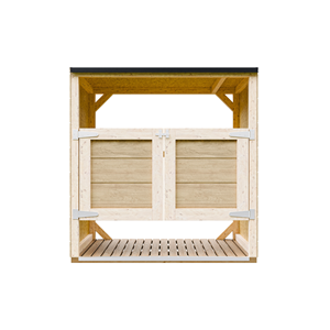 Abri de jardin pour poubelles, cache poubelle extérieur 2x240l beige