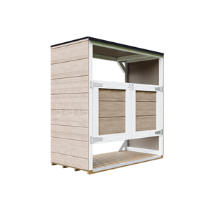 Abri de jardin pour poubelles, cache poubelle extérieur 2x240l marron