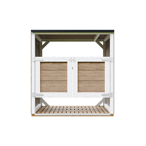 Abri de jardin pour poubelles, cache poubelle extérieur 2x240l marron