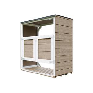 Abri de jardin pour poubelles, cache poubelle extérieur 2x240l marron
