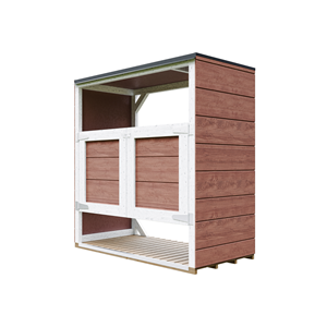 Abri de jardin pour poubelles, cache poubelle extérieur 2x240l rouge