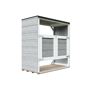 Abri de jardin pour poubelles, cache poubelle extérieur 2x240l gris