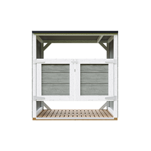 Abri de jardin pour poubelles, cache poubelle extérieur 2x240l gris