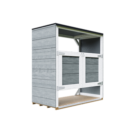 Abri de jardin pour poubelles, cache poubelle extérieur 2x240l gris