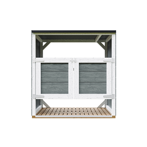 Abri de jardin pour poubelles, cache poubelle extérieur 2x240l gris