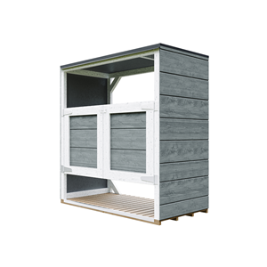 Abri de jardin pour poubelles, cache poubelle extérieur 2x240l gris