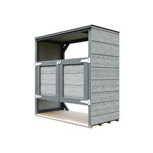 Abri de jardin pour poubelles, cache poubelle extérieur 2x240l gris