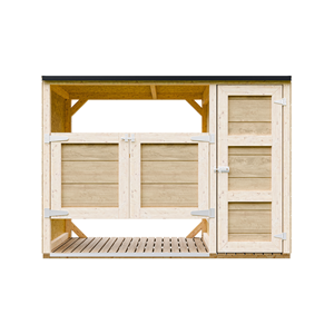Abri de jardin pour poubelles, cache poubelle extérieur 2x240l beige