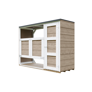Abri de jardin pour poubelles, cache poubelle extérieur 2x240l marron