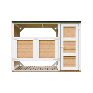 Abri de jardin pour poubelles, cache poubelle extérieur 2x240l jaune