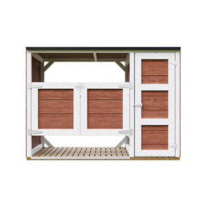 Abri de jardin pour poubelles, cache poubelle extérieur 2x240l rouge