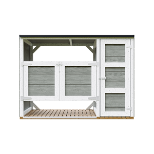 Abri de jardin pour poubelles, cache poubelle extérieur 2x240l gris