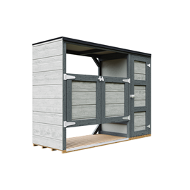 Abri de jardin pour poubelles, cache poubelle extérieur 2x240l gris