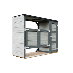 Abri de jardin pour poubelles, cache poubelle extérieur 2x240l gris