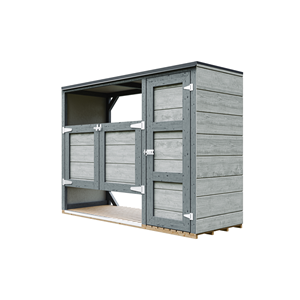 Abri de jardin pour poubelles, cache poubelle extérieur 2x240l gris
