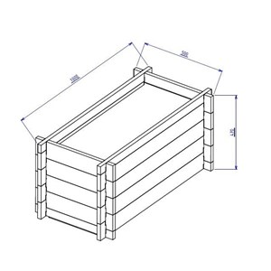 Jardinière belleme - châtaignier