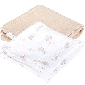 Set de 2 langes en gaze de coton baby bunny (70 x 70 cm)
