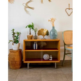 Vitrine basse en bois clair n°207
