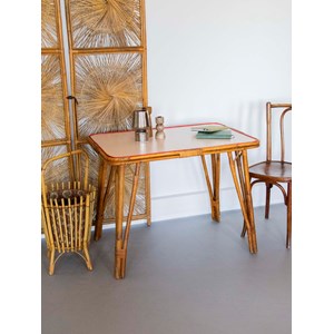 Table à manger en bambou clair n°1143