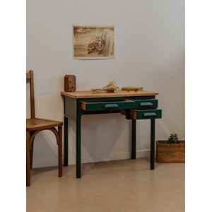 Bureau enfant en bois vert sapin n°665