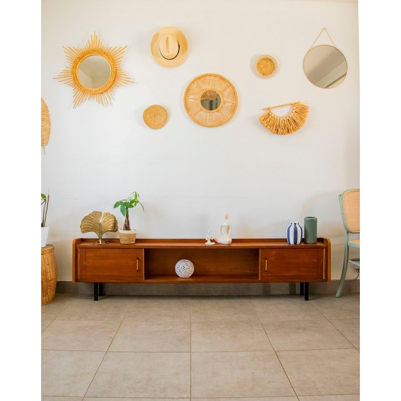 Enfilade basse en bois foncé n°448