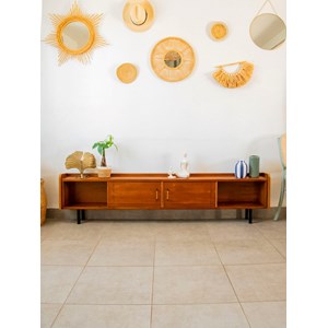 Enfilade basse en bois foncé n°448