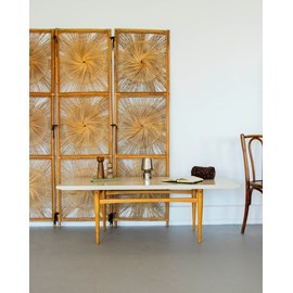 Table basse crème en bois n°911