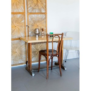 Table à manger bistro en formica beige n°134