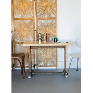 Table à manger bistro en formica beige n°134