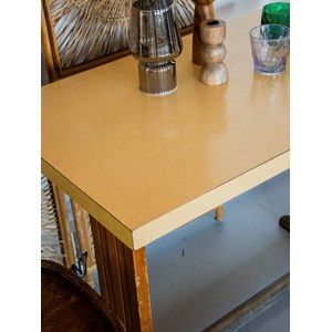 Table à manger bistro en formica beige n°134