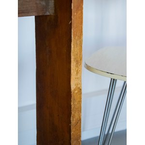 Table à manger bistro en formica beige n°134